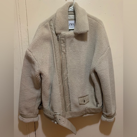 Zara Fleece Zip Up Jacket - Picture 1 of 5